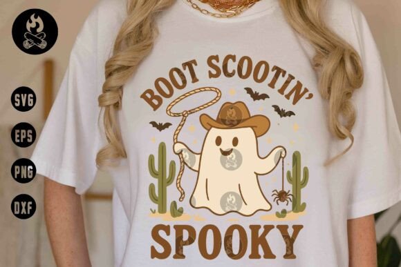 Boot Scootin’ Spooky SVG: A Western Halloween Embroidery Standout