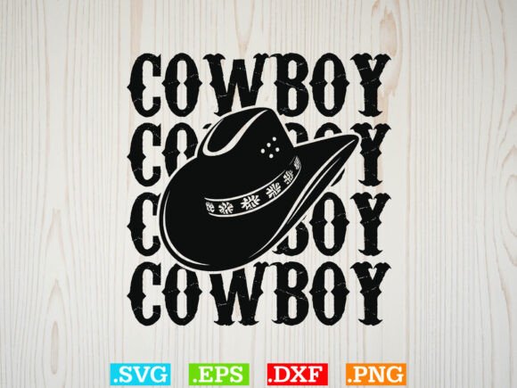 Funny Cowboy T-Shirt Design for Real Embroidery Projects