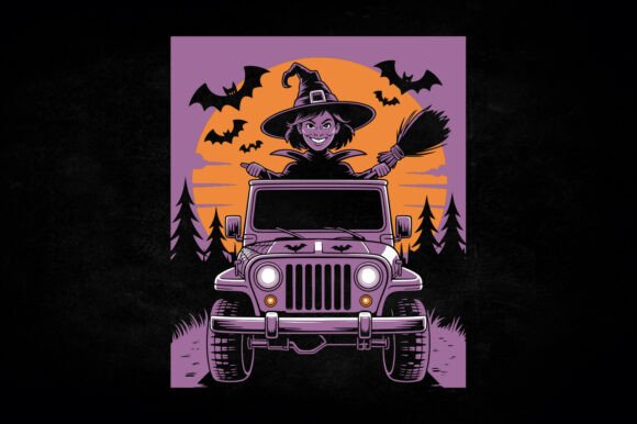 Halloween Car Witch Girl Print Template Review